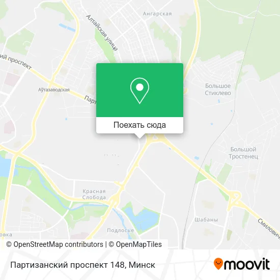 Карта Партизанский проспект 148