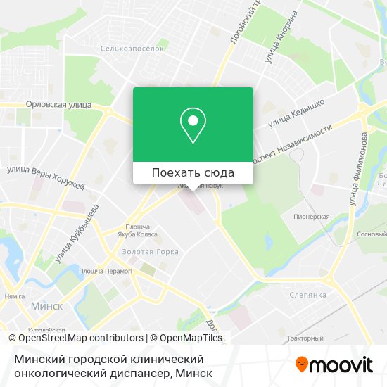Карта Минский городской клинический онкологический диспансер