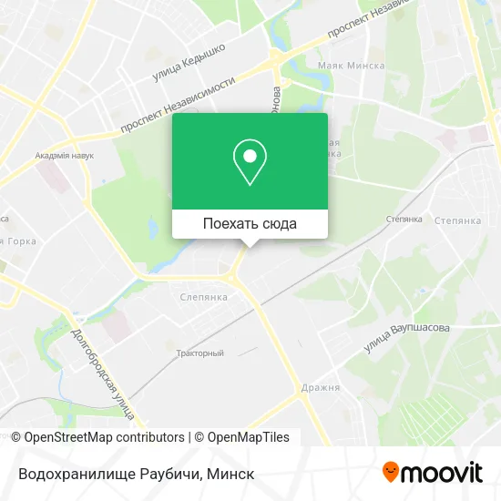 Карта Водохранилище Раубичи