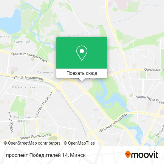 Карта проспект Победителей 14