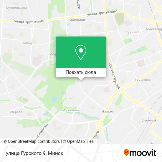 Карта улица Гурского 9