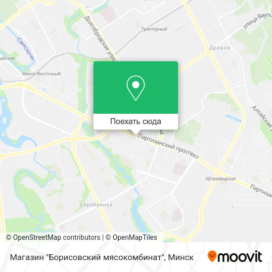 Карта Магазин "Борисовский мясокомбинат"