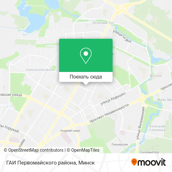 Карта ГАИ Первомайского района