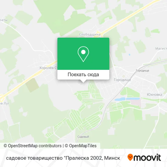 Карта садовое товарищество "Пралеска 2002