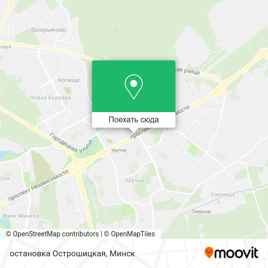 Карта остановка Острошицкая