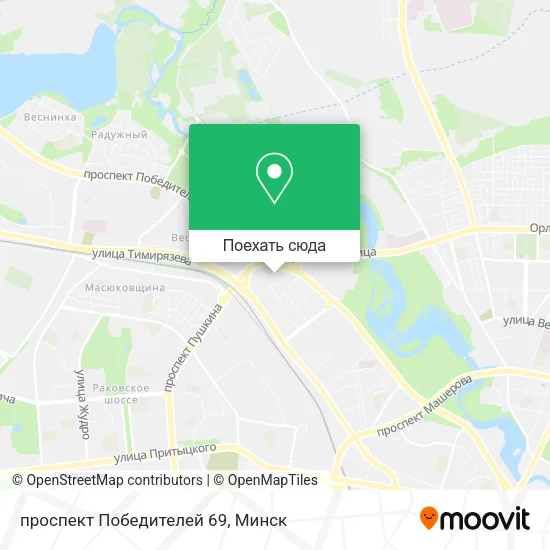 Карта проспект Победителей 69