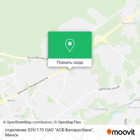 Карта отделение 529 / 170 ОАО "АСБ Беларусбанк"