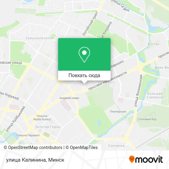 Карта улица Калинина