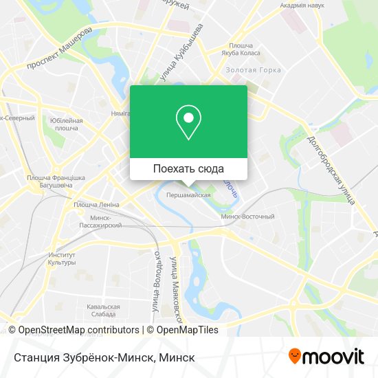 Карта Станция Зубрёнок-Минск