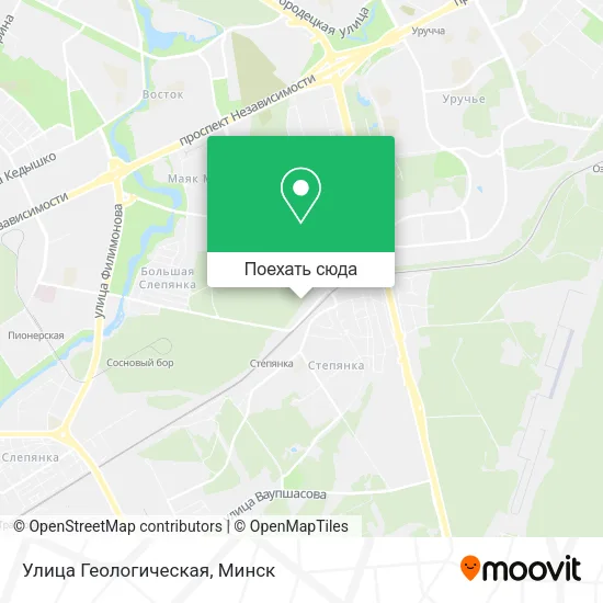 Карта Улица Геологическая