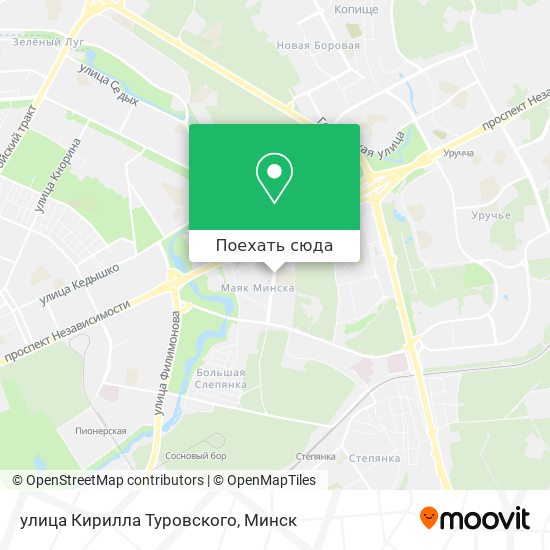 Карта улица Кирилла Туровского