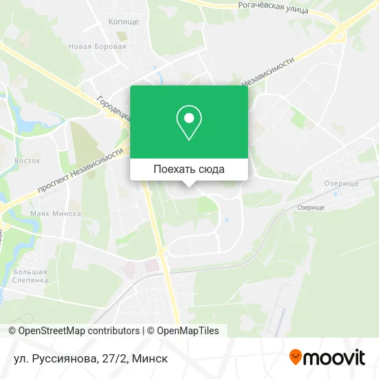Карта ул. Руссиянова, 27/2