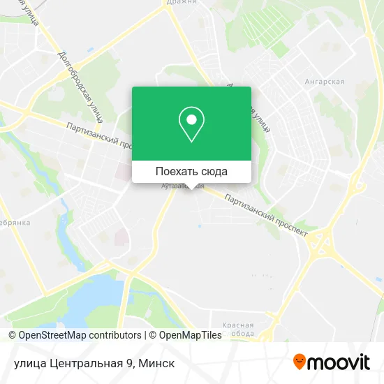 Карта улица Центральная 9