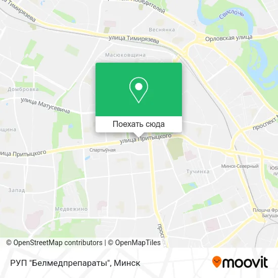 Карта РУП "Белмедпрепараты"