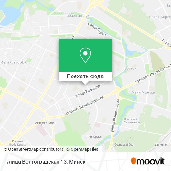 Карта улица Волгоградская 13