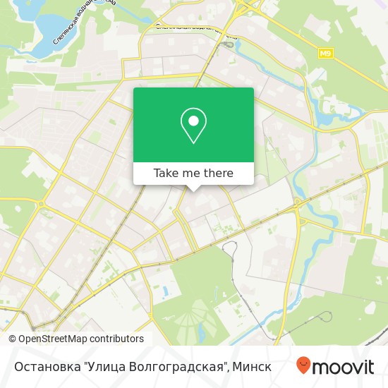 Карта Остановка "Улица Волгоградская"