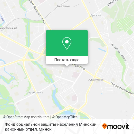 Карта Фонд социальной защиты населения Минский районный отдел