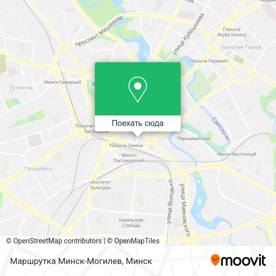 Карта Маршрутка Минск-Могилев