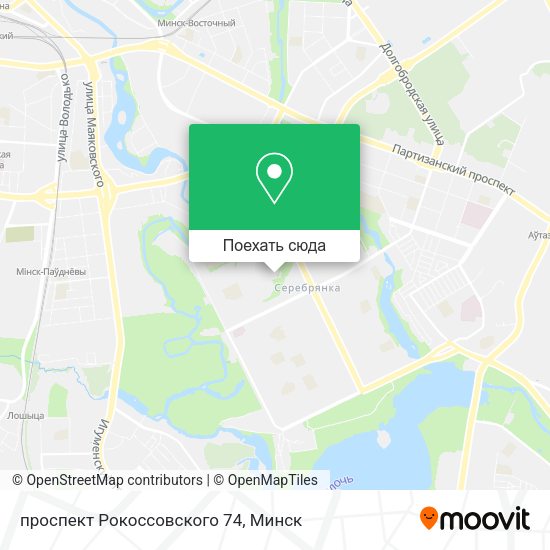 Карта проспект Рокоссовского 74