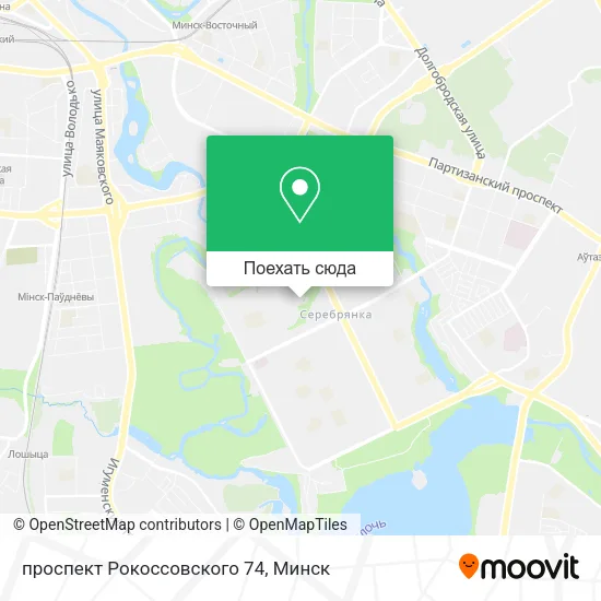 Карта проспект Рокоссовского 74