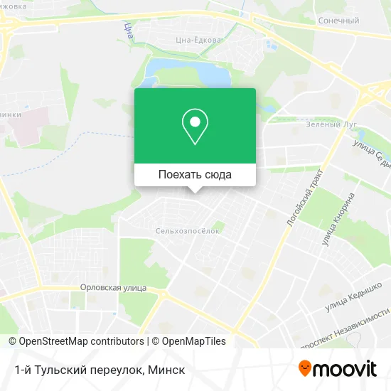 Карта 1-й Тульский переулок