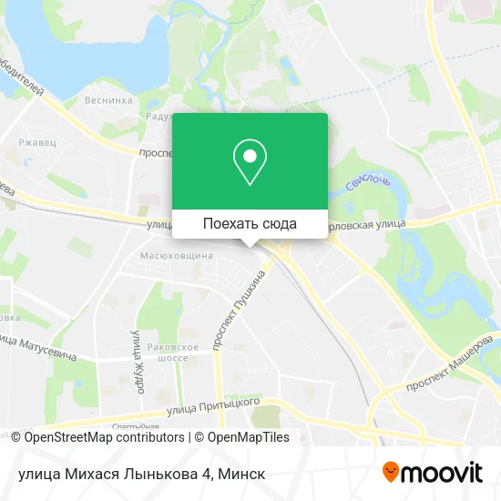Карта улица Михася Лынькова 4
