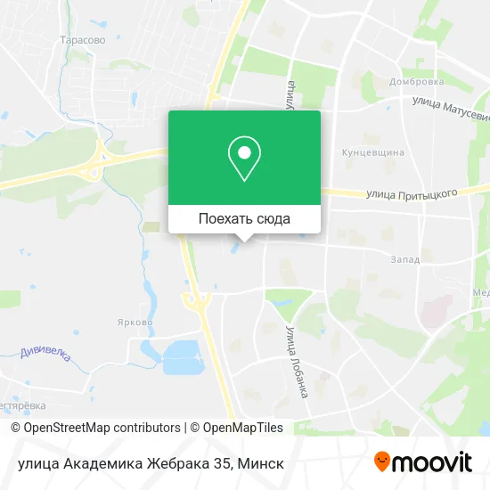 Карта улица Академика Жебрака 35