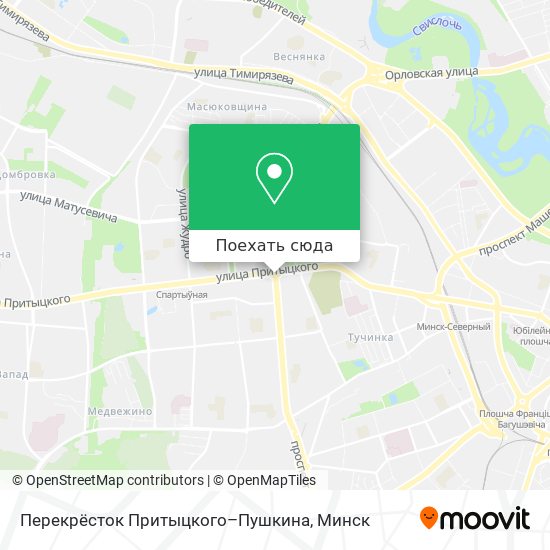 Карта Перекрёсток Притыцкого­­­­–Пушкина