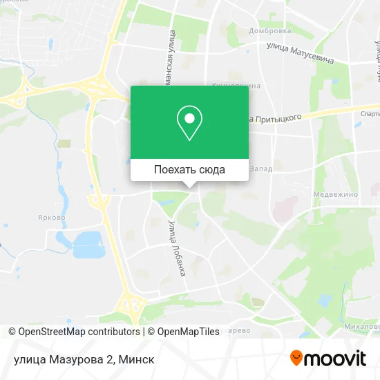 Карта улица Мазурова 2