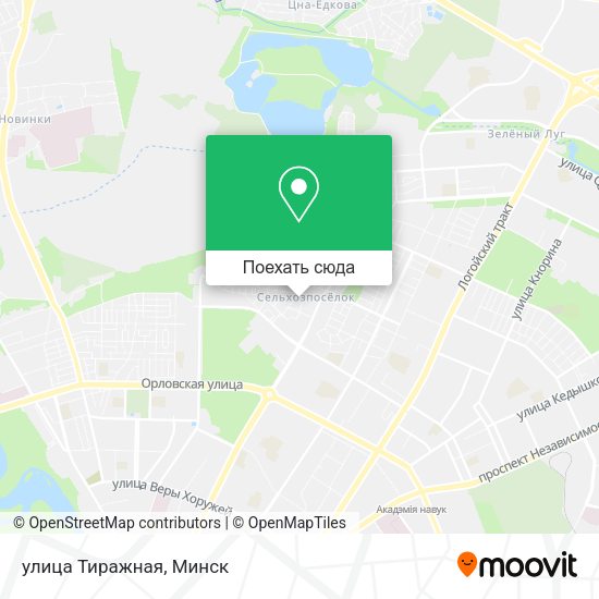Карта улица Тиражная