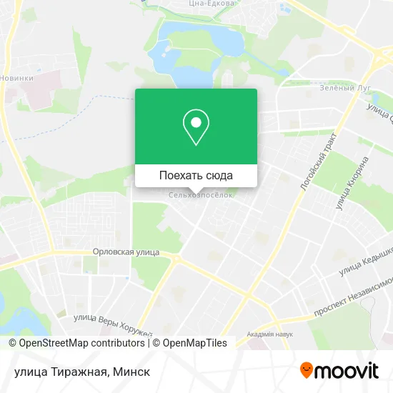 Карта улица Тиражная