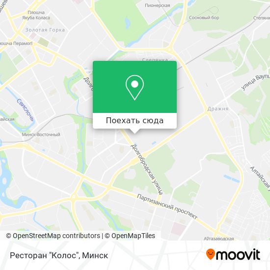 Карта Ресторан "Колос"
