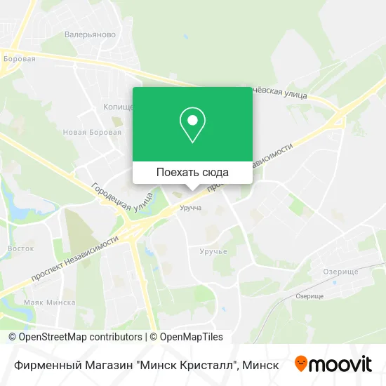 Карта Фирменный Магазин "Минск Кристалл"