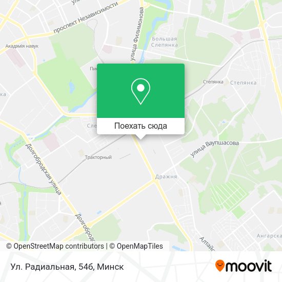 Карта Ул. Радиальная, 54б