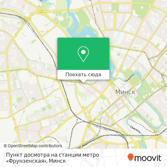 Карта Пункт досмотра на станции метро «Фрунзенская»