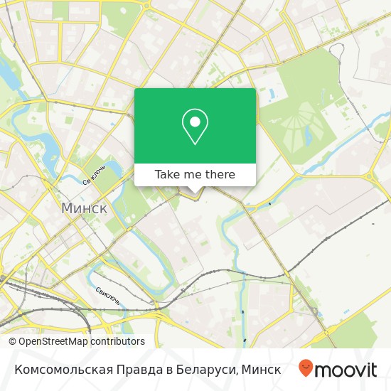 Карта Комсомольская Правда в Беларуси