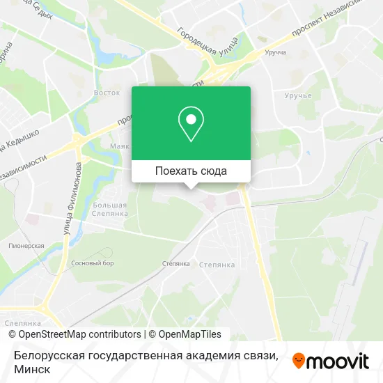 Карта Белорусская государственная академия связи