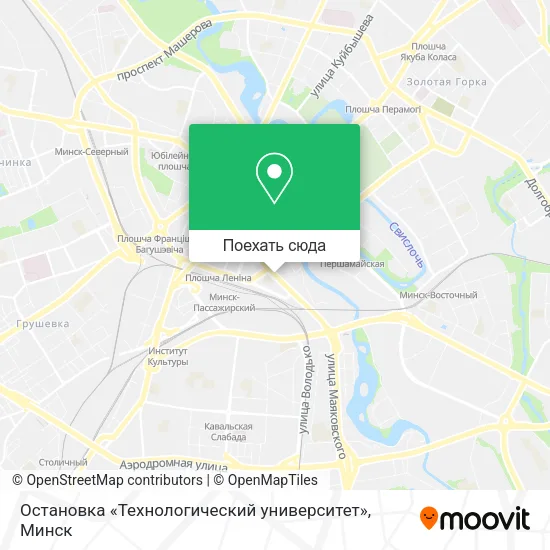 Карта Остановка «Технологический университет»