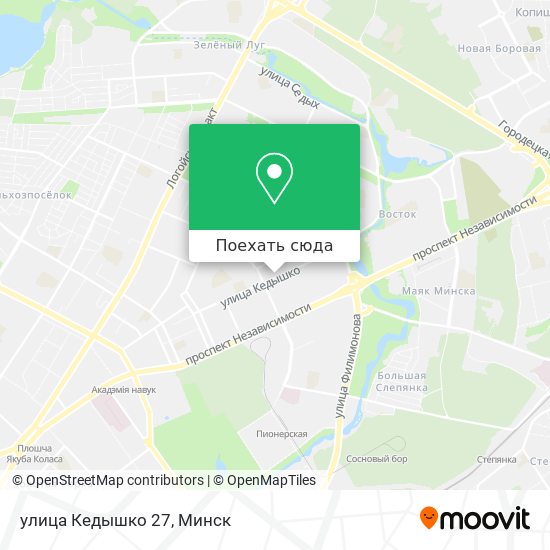 Карта улица Кедышко 27