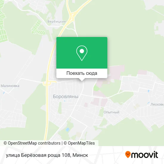 Карта улица Берёзовая роща 108