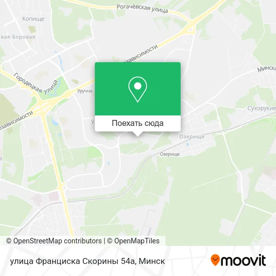 Карта улица Франциска Скорины 54а