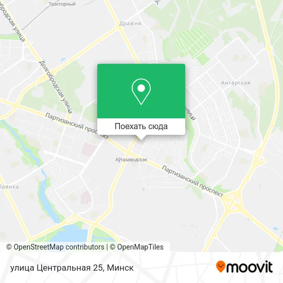 Карта улица Центральная 25