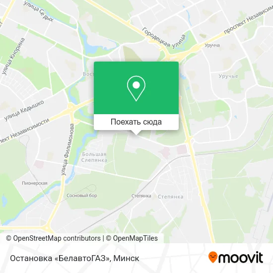 Карта Остановка «БелавтоГАЗ»