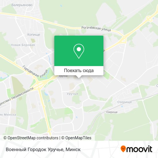 Карта Военный Городок Уручье