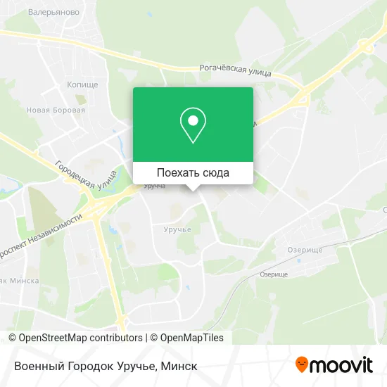 Карта Военный Городок Уручье