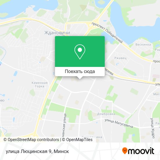 Карта улица Люцинская 9
