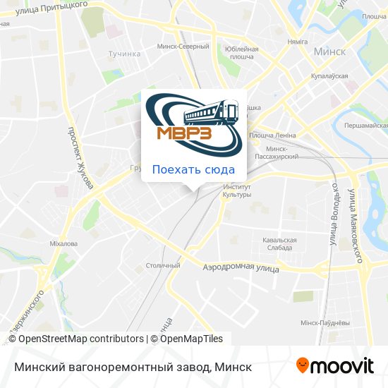 Карта Минский вагоноремонтный завод
