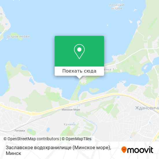 Карта Заславское водохранилище (Минское море)