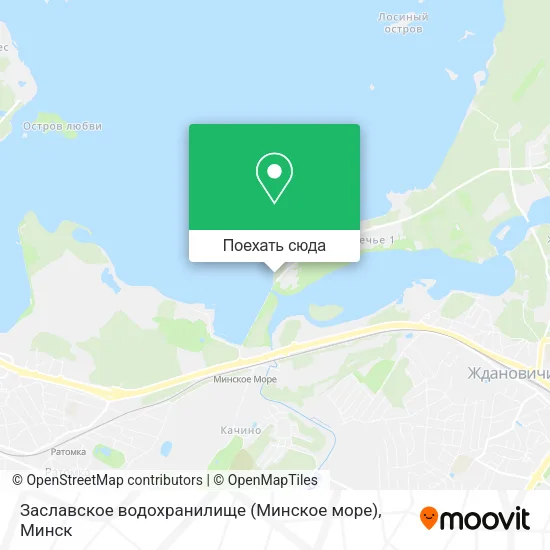 Карта Заславское водохранилище (Минское море)