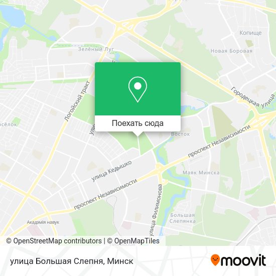 Карта улица Большая Слепня